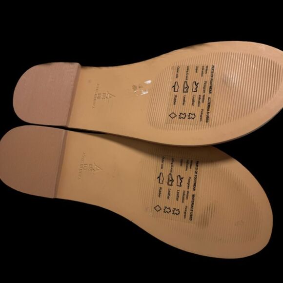 Anthropologie Pilcro Yellow Leather Ankle Tie Up Thong Sandals Sz 8 - Picture 3 of 7